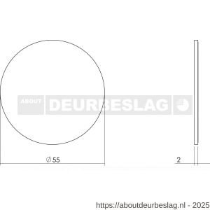 Intersteel Living 3403 afdekrozet zelfklevend diameter 55x2 mm structuur zwart - R26006791 - afbeelding 2