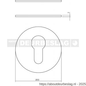 Intersteel Living 3403 cilinderrozetten zelfklevend diameter 55x2 mm structuur zwart - R26011072 - afbeelding 2
