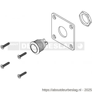 Intersteel Living 3419 beldrukker vierkant RVS-mat zwart - R26006799 - afbeelding 4