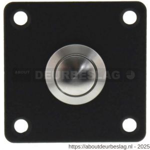 Intersteel Living 3419 beldrukker vierkant RVS-mat zwart - R26006799 - afbeelding 1