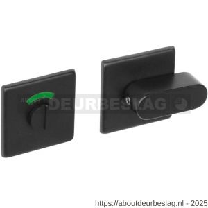 Intersteel Living 3433 WC-sluiting verdekt 50x50x5 mm met comfortknop en stift 8x8 mm structuur zwart - R26011100 - afbeelding 1