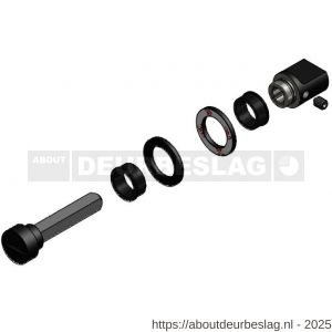 Intersteel Living 3438 WC-sluiting zelfklevend diameter 30x3 mm met stift 8x8 mm structuur zwart - R26009575 - afbeelding 3