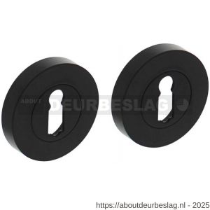 Intersteel Living 3476 sleutelrozetten verdekt diameter 52x10 mm met nokken zwart - R26011007 - afbeelding 1