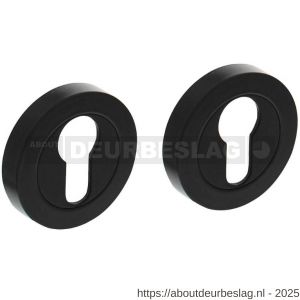 Intersteel Living 3476 cilinderrozetten verdekt diameter 52x10 mm met nokken zwart - R26011008 - afbeelding 1