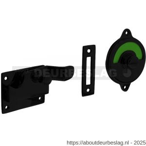 Intersteel Living 3700 WC-overslag met bocht en groen-rood indicatie mat zwart - R26009171 - afbeelding 1