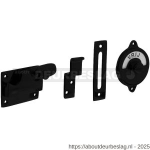 Intersteel Living 3701 WC-overslag vlak met tekst vrij-bezet mat zwart - R26008285 - afbeelding 1