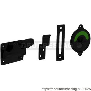 Intersteel Living 3701 WC-overslag vlak en groen-rood indicatie mat zwart - R26009172 - afbeelding 1
