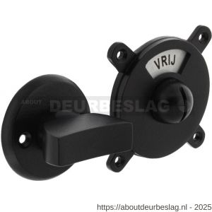 Intersteel Living 3702 WC-sluiting Degeorge met 8 mm stift en tekst vrij-bezet zwart - R26009173 - afbeelding 1