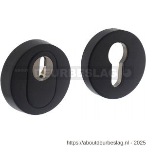 Intersteel Living 3755 SKG3 veiligheidsrozetten rond verdekt diameter 52x12 mm profielcilindergat met kerntrekbeveiliging structuur zwart - R26007704 - afbeelding 1