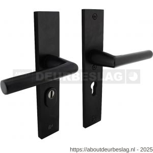 Intersteel Living 3795 SKG3 veiligheidsbeslag rechthoekig 250x50 mm kruk-kruk Jura met veerconstructie profielcilindergat 55 mm met kerntrekbeveiliging zwart - R26009703 - afbeelding 1