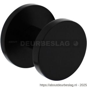 Intersteel Living 3929 voordeurknop plat diameter 55 mm op achterplaat diameter 60 mm éénzijdige montage aluminium zwart - R26008292 - afbeelding 1
