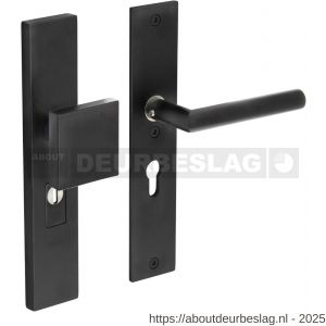 Intersteel Living 3962Z SKG3 veiligheidsbeslag rechthoekig 250x50 mm greep-kruk Jura profielcilindergat 55 mm met kerntrekbeveiliging structuur zwart - R26008299 - afbeelding 1