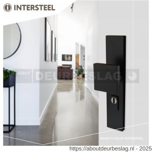 Intersteel Living 3962Z SKG3 veiligheidsbeslag rechthoekig 250x50 mm greep-kruk Jura profielcilindergat 72 mm met kerntrekbeveiliging structuur zwart - R26008300 - afbeelding 3