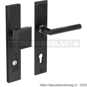 Intersteel Living 3962Z SKG3 veiligheidsbeslag rechthoekig 250x50 mm greep-kruk Jura profielcilindergat 92 mm met kerntrekbeveiliging structuur zwart - R26008302 - afbeelding 1