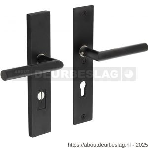 Intersteel Exclusives 3963Z SKG3 veiligheidsbeslag rechthoekig 250x50 mm kruk-kruk Jura profielcilindergat 55 mm met kerntrekbeveiliging structuur zwart - R26008303 - afbeelding 1