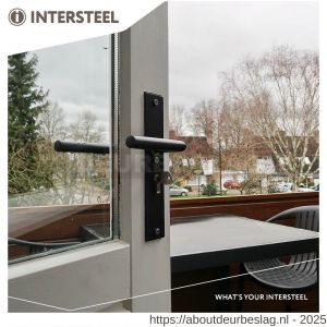 Intersteel Exclusives 3963Z SKG3 veiligheidsbeslag rechthoekig 250x50 mm kruk-kruk Jura profielcilindergat 55 mm met kerntrekbeveiliging structuur zwart - R26008303 - afbeelding 3
