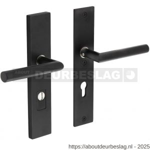 Intersteel Exclusives 3963Z SKG3 veiligheidsbeslag rechthoekig 250x50 mm kruk-kruk Jura profielcilindergat 72 mm met kerntrekbeveiliging structuur zwart - R26008304 - afbeelding 1