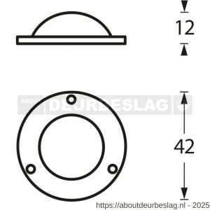 Intersteel Living 3975 afdekplaatje voor bout voordeurknop zwart - R26007547 - afbeelding 2
