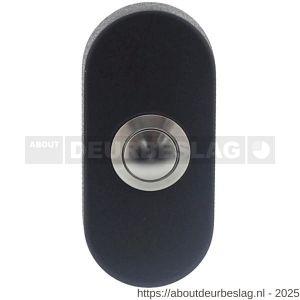 Intersteel Living 3990 beldrukker ovaal verdekt 65x30x10 RVS-mat zwart - R26006810 - afbeelding 1