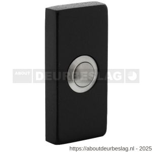Intersteel Living 3990 beldrukker rechthoekig verdekt 65x30x10 mm RVS zwart - R26008306 - afbeelding 1