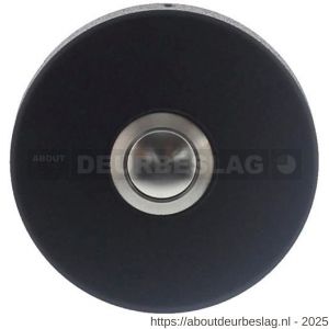 Intersteel Living 3990 beldrukker rond verdekt diameter 53x10 RVS-mat zwart - R26006811 - afbeelding 1