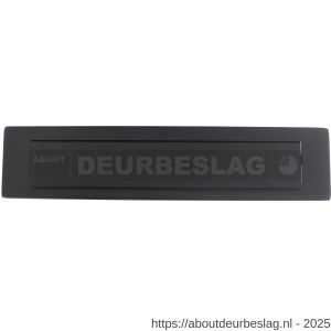 Intersteel Living 4000 briefplaat rechthoekig 340x75 mm met klep-regenrand structuur zwart - R26007308 - afbeelding 1