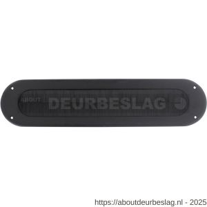 Intersteel Living 4015 tochtwering ovaal 340x80 mm structuur zwart - R26008308 - afbeelding 1