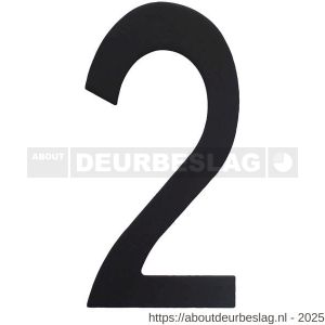 Intersteel Living 4020 huisnummer 2 150 mm RVS-mat zwart - R26006818 - afbeelding 1