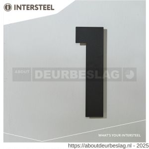 Intersteel Living 4021 huisnummer 1 XL hoogte 300 mm RVS-mat zwart - R26009177 - afbeelding 4