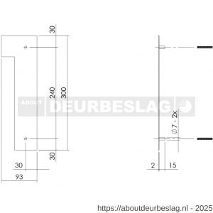 Intersteel Living 4021 huisnummer 1 XL hoogte 300 mm RVS-mat zwart - R26009177 - afbeelding 2