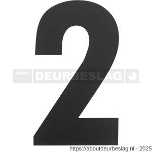 Intersteel Living 4021 huisnummer 2 XL hoogte 300 mm RVS-mat zwart - R26009178 - afbeelding 1