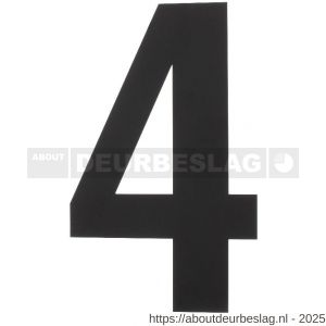 Intersteel Living 4021 huisnummer 4 XL hoogte 300 mm RVS-mat zwart - R26009180 - afbeelding 1