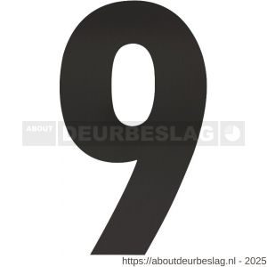 Intersteel Living 4021 huisnummer 9 XL hoogte 300 mm RVS-mat zwart - R26009185 - afbeelding 1
