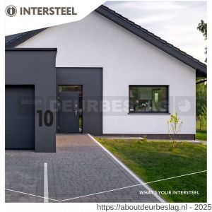 Intersteel Living 4021 huisnummer 2 XXL hoogte 500 mm RVS-mat zwart - R26009188 - afbeelding 3