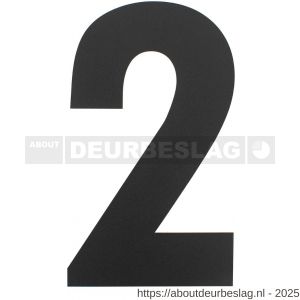 Intersteel Living 4021 huisnummer 2 XXL hoogte 500 mm RVS-mat zwart - R26009188 - afbeelding 1
