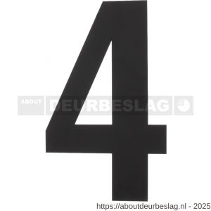 Intersteel Living 4021 huisnummer 4 XXL hoogte 500 mm RVS-mat zwart - R26009190 - afbeelding 1