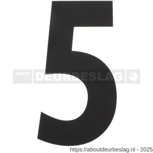 Intersteel Living 4021 huisnummer 5 XXL hoogte 500 mm RVS-mat zwart - R26009191 - afbeelding 1