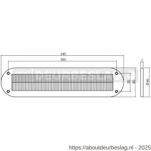 Intersteel Living 4057 set voordeurbeslag rond voordeurknop SKG rozetten deurbel briefplaat tochtwering en deurkruk op rozet structuur zwart - R26009950 - afbeelding 8