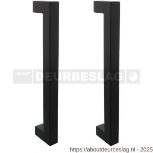 Intersteel Living 4330 deurgrepen per paar vierkant 325x60x25 mm hart op hart 300 mm RVS mat zwart - R26010331 - afbeelding 1