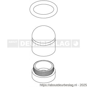 Intersteel Living 4420 deurstop met ring mat zwart - R26007385 - afbeelding 4