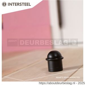 Intersteel Living 4420 deurstop met ring mat zwart - R26007385 - afbeelding 2