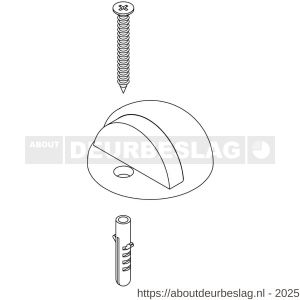 Intersteel Living 4420 deurstop rond model mat zwart - R26000979 - afbeelding 4