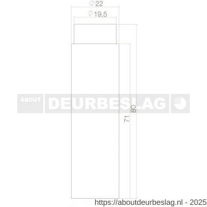 Intersteel Living 4421 deurstop wandmontage diameter 22x80 mm zwart - R26009198 - afbeelding 2
