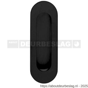 Intersteel Living 4476 schuifdeurkom ovaal 120x40 mm blind zwart - R26008309 - afbeelding 1