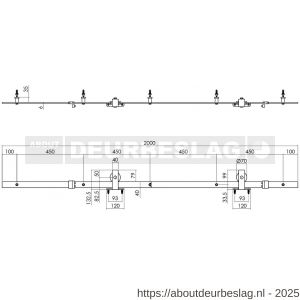 Intersteel Living 4501 schuifdeursysteem 2 m Basic Top hangrollen recht 130 mm staal mat zwart - R26008311 - afbeelding 6