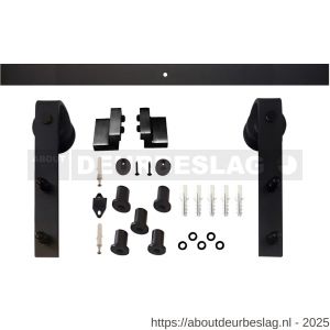 Intersteel Living 4501 schuifdeursysteem 2 meter hangrollen recht 290 mm staal mat zwart - R26007034 - afbeelding 3