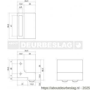 Intersteel Living 4501 set van 2 stoppers voor schuifdeursysteem met bevestiging mat zwart - R26008314 - afbeelding 2
