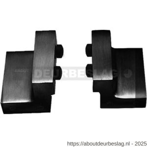 Intersteel Living 4501 set van 2 stoppers voor schuifdeursysteem met bevestiging mat zwart - R26008314 - afbeelding 1