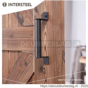 Intersteel Living 4501 handgreep 195 mm ronde greep voor schuifdeur zwart - R26008315 - afbeelding 3