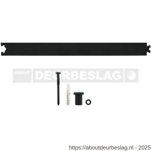 Intersteel Living 4501 tussenrail 45 cm voor schuifdeursysteem inclusief bevestigingsset mat zwart - R26008319 - afbeelding 1